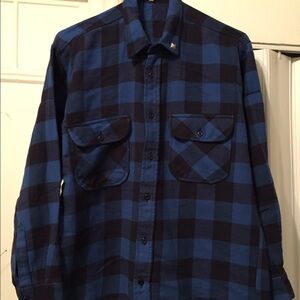 Oversized‎ Blue flannel/ plaid shirt
